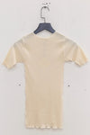 BASERANGE Ribbed Cotton Chad T-shirt France Portugal BAS-TOCH-RB-WI22-MIBAI Off-white UNDYED